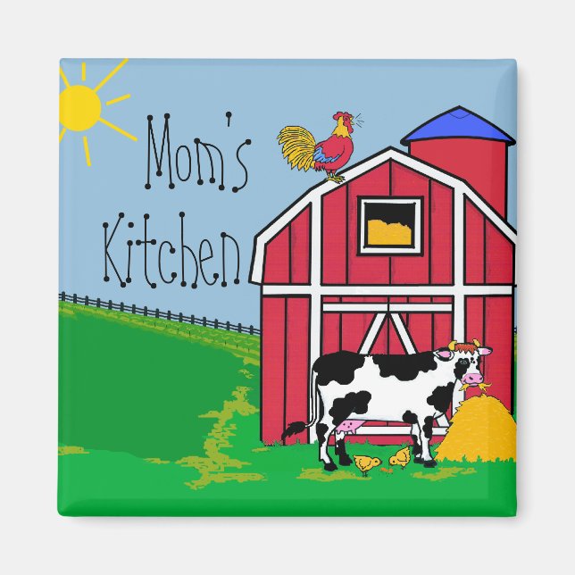 Farm Barn Tupp-Mamma Kitchen Magnet (Framsidan)