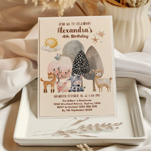 Farm Barnyard Animals Birthday Inbjudningar