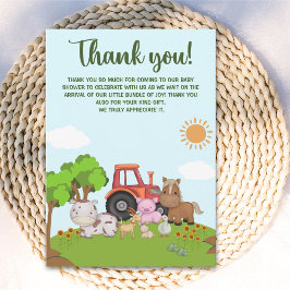 Farm Barnyard Baby Shower Tack Kort