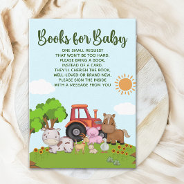Farm Barnyard Baby Shower Tilläggskort