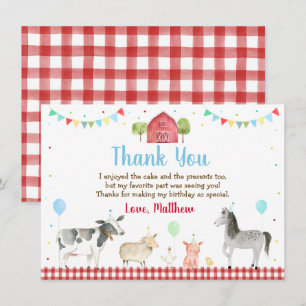 Farm Barnyard Farm Animal Birthday Tack Kort