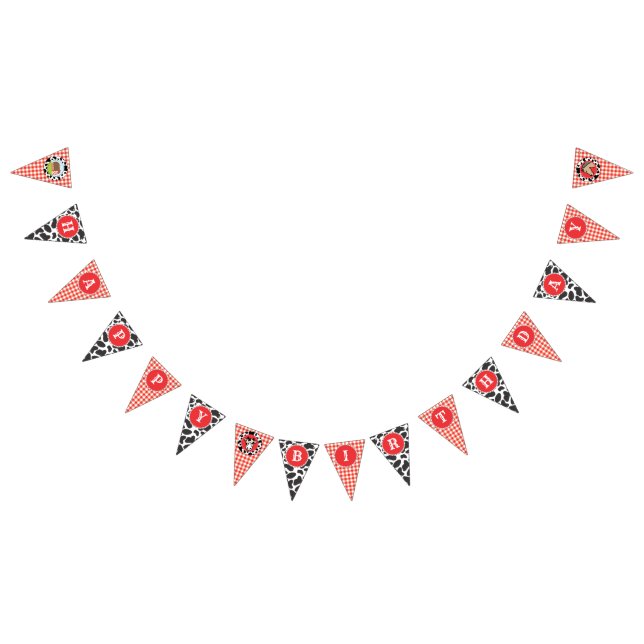 Farm Barnyard Grattis på födelsedagen Banner Bunti Vimplar (Alla)