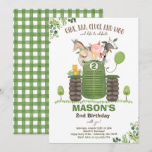 Farm Birthday Boy Old MacDonald Barnyard Party