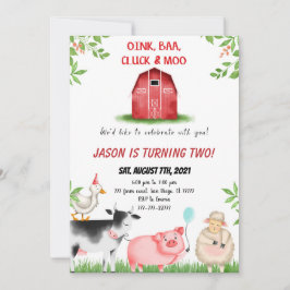 Farm Birthday Inbjudningar