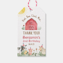 Farm Birthday-pojke eller flicka red check Favor G