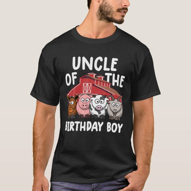 Farm Birthday presenterar onkel av födelsedagstjuk T Shirt (Framsida)
