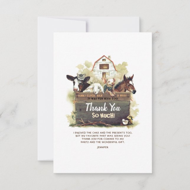 Farm Birthday Tack Photo (Framsida)