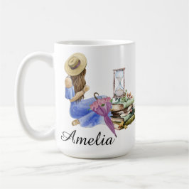Farm blommigt Flicka sommaren vår personlig Kaffemugg