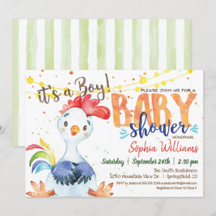 Farm Boy Shower Tupp inbjudan