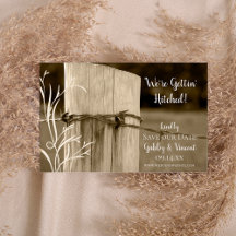 Farm Bröllop spara datum i Land efter stängslet