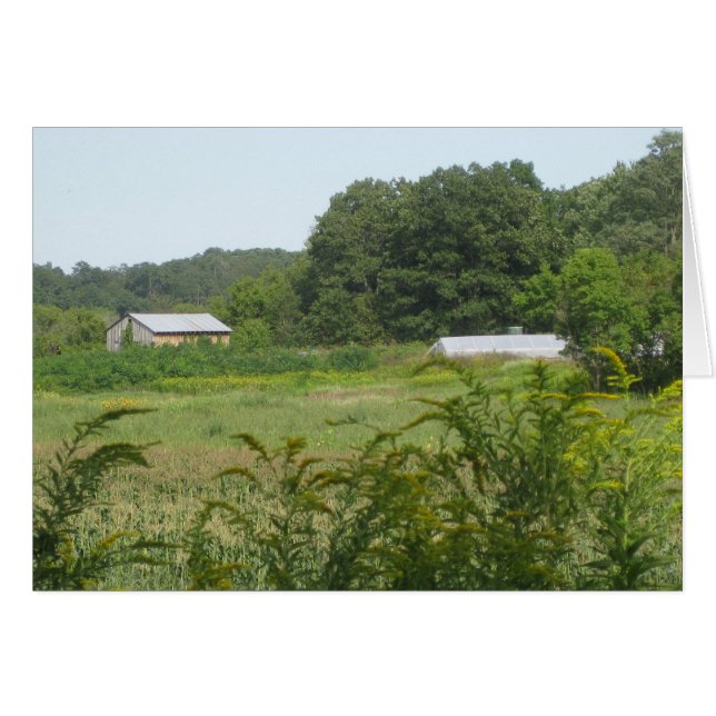 Farm byggnad hälsningskort (Framsidan Horizontal)