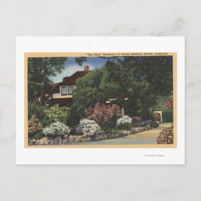 "Farm", Carole Lombards hus Vykort (Framsida)