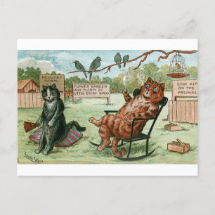 Farm Cats av Louis Wain Vykort