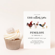 Farm Chicken EGG-cellent Birthday