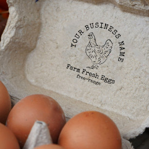 Farm Chicken Farm Färska ägg Frimärke Stämpel