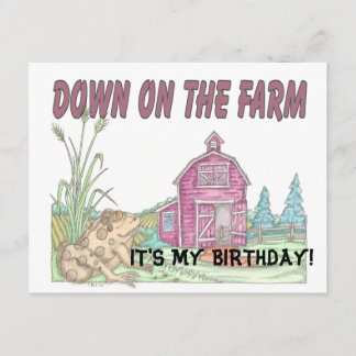 Farm Childrens Birthday Kort
