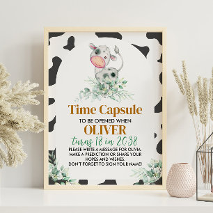 Farm Cow Birthday Time Kapseltecken Poster