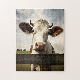 Farm Cow Puzzle Pussel