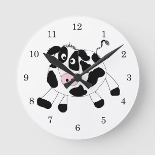 Farm Cow Rund Klocka