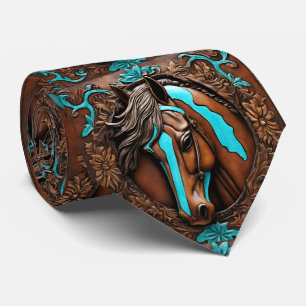 Farm Cowboy Westernare Land Turquise Brown Horse  Slips
