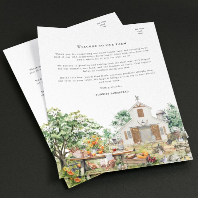 Farm CSA Welcome | Small Homestead Reklamblad (Skapare uppladdad)