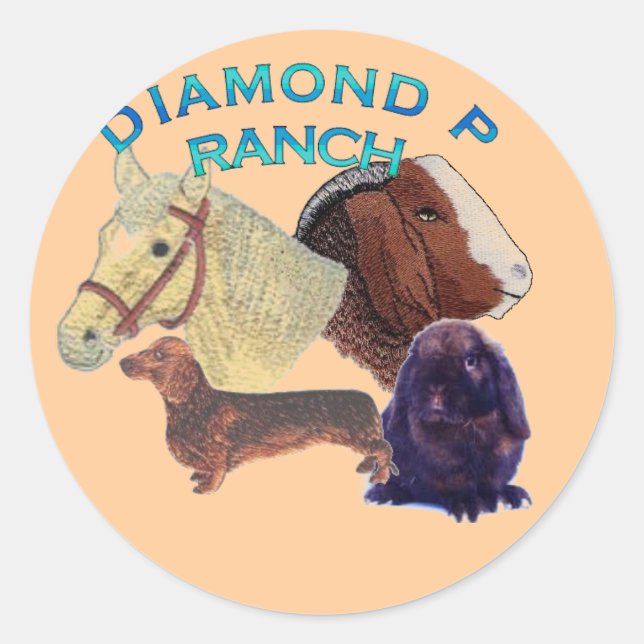 Farm-dekal... Runt Klistermärke (Framsida)