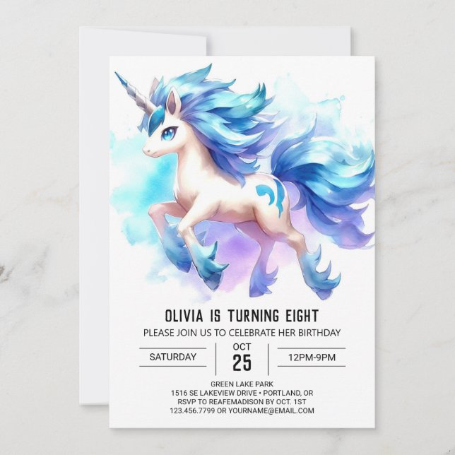 Farm Editable Horse Birthday Inbjudningar (Framsida)
