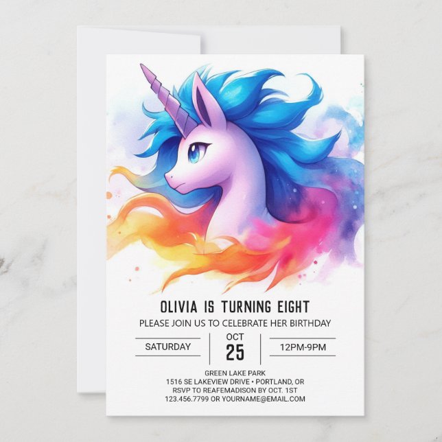 Farm Editable Horse Birthday Inbjudningar (Framsida)