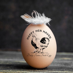 Farm Eggs Organic Carton Farmhouse Chicken Stämpel