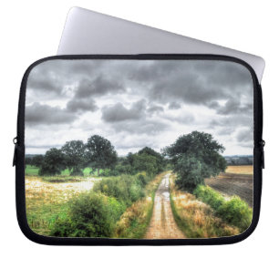 Farm Fält, Meadow, Pasture, Paddock Laptop Sleeve