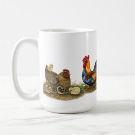 Farm Family Rooster & Hen Teapot Kaffemugg