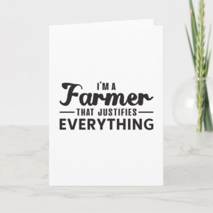 Farm Farmer Agriculture Farming Funny Gift Idea Kort