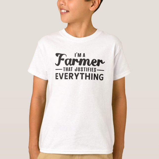 Farm Farmer Agriculture Farming Funny Gift Idea T Shirt (Framsida)
