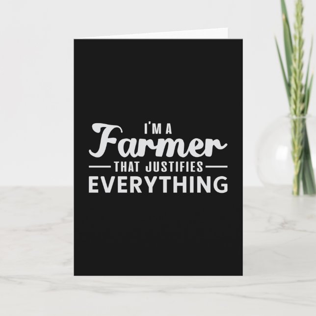 Farm Farmer Agriculture Farming Funny Tractor Gift Kort (Framsida)