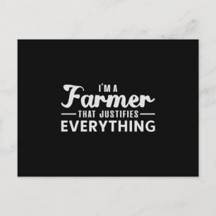 Farm Farmer Agriculture Farming Funny Tractor Gift Vykort
