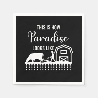 Farm Farmer Farming Cow Fält Hobby Tractor Gift Pappersservett