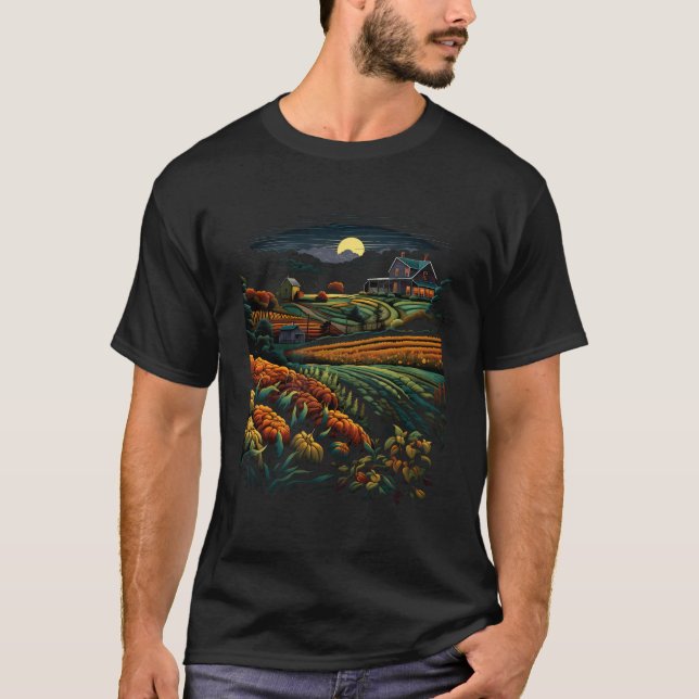 Farm Farmer Ranch Skörd Nature Farming T Shirt (Framsida)