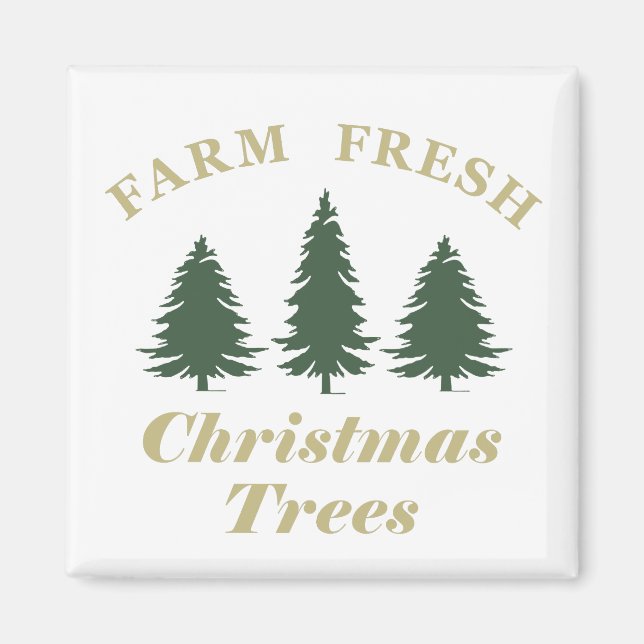 Farm, färsk god jul gräs träd magnet (Framsidan)