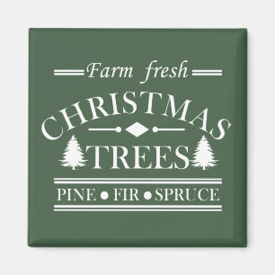 Farm, färsk God jul gräs träd Magnet