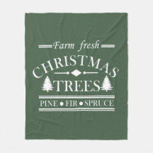 Farm, färsk God jul träd