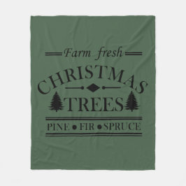Farm, färsk God jul träd Fleecefilt