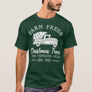 Farm Färsk Julgranar Helgdag Julgran T Shirt