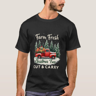 Farm Färsk Julgranar Klipp ut bärgningsmonster Las T Shirt