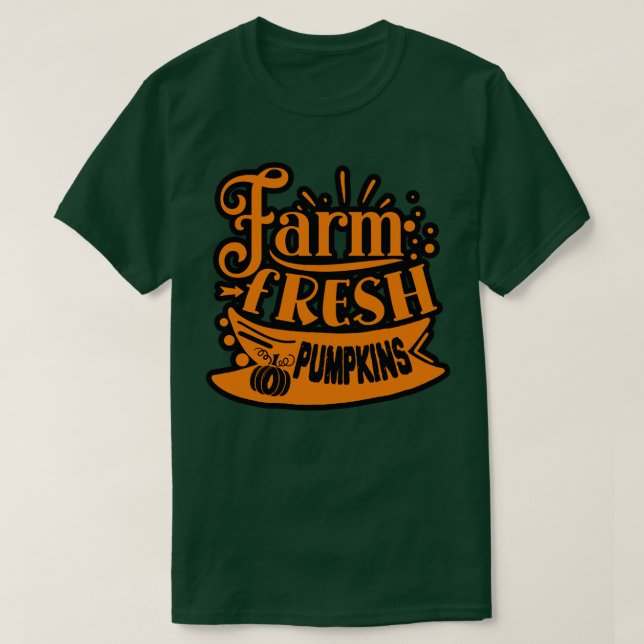 FARM FESH PUMPKINS FUNNY THANKSGIVING T SHIRT (Design framsida)