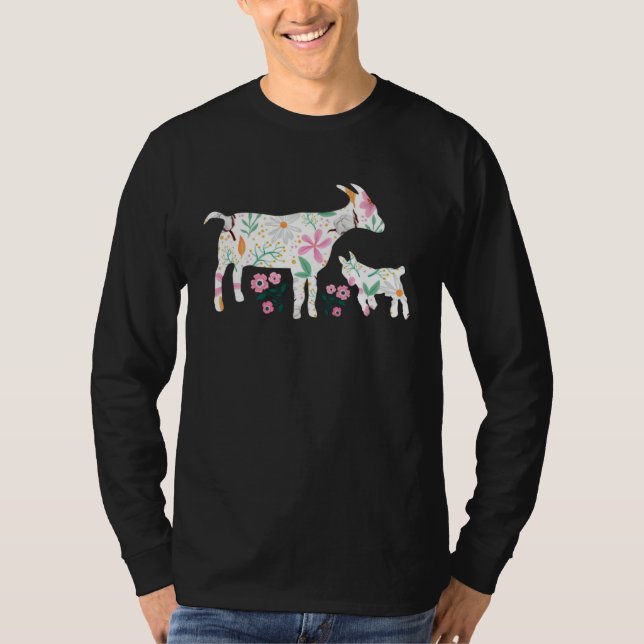 Farm Flower Goat T Shirt (Framsida)