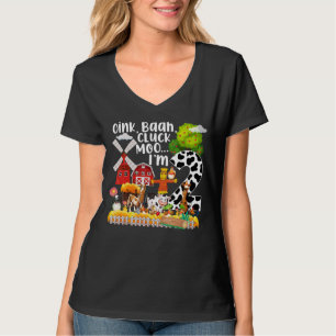 Farm Födelsedagsfest Oink Baa Moo Im 2:a födelseda T Shirt