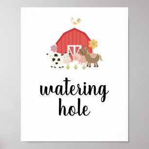 Farm Födelsedagsfest - skyltning bevakning Hål Poster