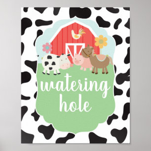 Farm Födelsedagsfest - skyltning bevakning Hål Poster