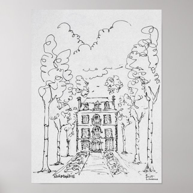 Farm för lantbruk | Normandie, Frankrike Poster (Framsidan)
