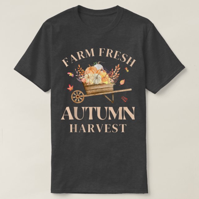 Farm Fresh Autumn Harvest fall pumpor patch T Shirt (Design framsida)
